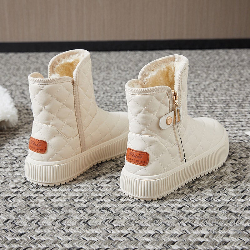 Snow Boots Women'S Winter Fleece-Lined Padded Fur One Northeast Warm Cotton Shoes Women'S Shoes Winter - Image 2